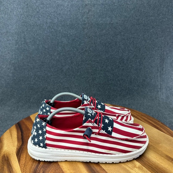 Hey Dude Shoes - Hey Dude Wendy Americana American Flag Stars Stripes Shoes W7 41096-9CW